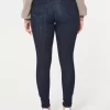 Kurvikkaat korkean kohoavat revityt tumma pesu Jean leggingsit Kurvikkaat korkean kohoavat revityt tumma pesu Jean leggingsit