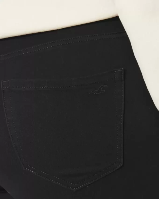 Kurvikkaat korkeat mustat Jean-leggingsit Kurvikkaat korkeat mustat Jean-leggingsit