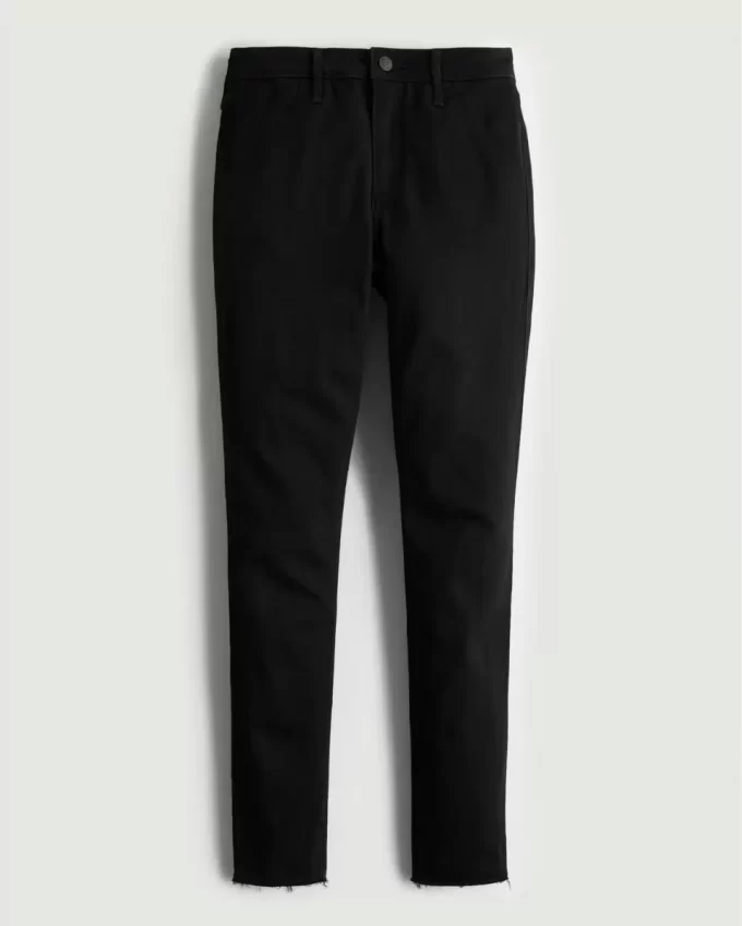 Kurvikkaat korkeat mustat Jean-leggingsit Kurvikkaat korkeat mustat Jean-leggingsit
