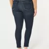 Kurvikkaat korkeat, tummat pesuset Jean-leggingsit Kurvikkaat korkeat, tummat pesuset Jean-leggingsit