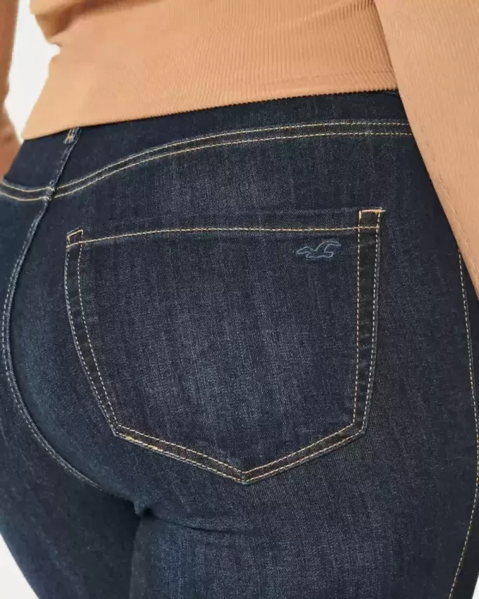 Kurvikkaat korkeat, tummat pesuset Jean-leggingsit Kurvikkaat korkeat, tummat pesuset Jean-leggingsit