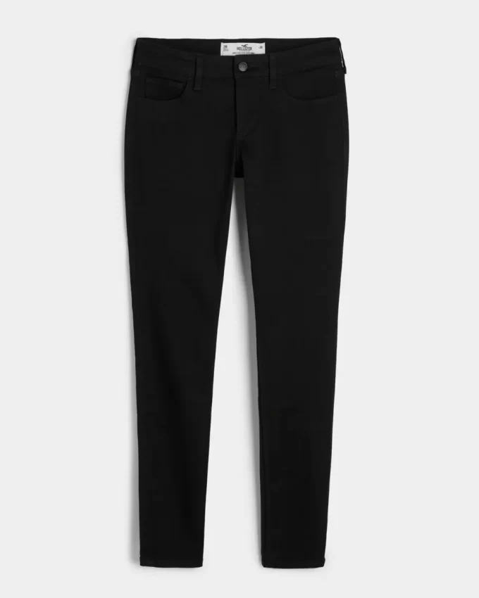 Kurvikkaat matalakorkoiset mustat Super Skinny -farkut Kurvikkaat matalakorkoiset mustat Super Skinny -farkut