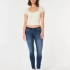 Kurvikkaat matalakorkoiset tummapesuiset Super Skinny -farkut Kurvikkaat matalakorkoiset tummapesuiset Super Skinny -farkut