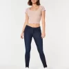 Kurvikkaat matalakorkoiset tummapesuiset Super Skinny -farkut Kurvikkaat matalakorkoiset tummapesuiset Super Skinny -farkut