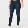 Kurvikkaat matalakorkoiset tummapesuiset Super Skinny -farkut Kurvikkaat matalakorkoiset tummapesuiset Super Skinny -farkut