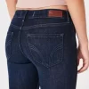 Kurvikkaat matalakorkoiset tummapesuiset Super Skinny -farkut Kurvikkaat matalakorkoiset tummapesuiset Super Skinny -farkut