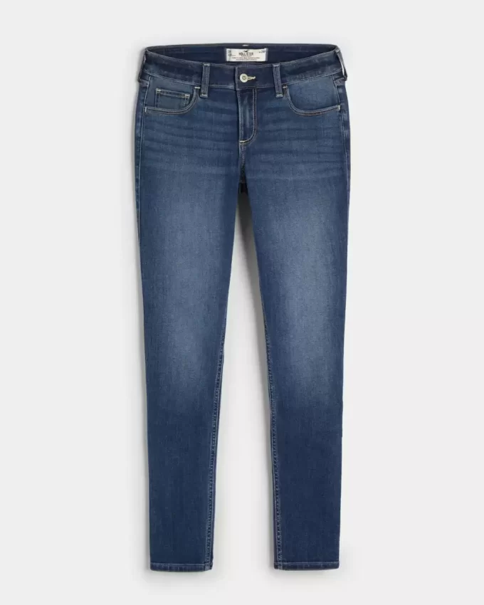 Kurvikkaat matalakorkoiset tummapesuiset Super Skinny -farkut Kurvikkaat matalakorkoiset tummapesuiset Super Skinny -farkut