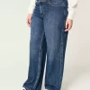 Kurvikkaat Mid-Rise Dark Wash Baggy -farkut Kurvikkaat Mid-Rise Dark Wash Baggy -farkut