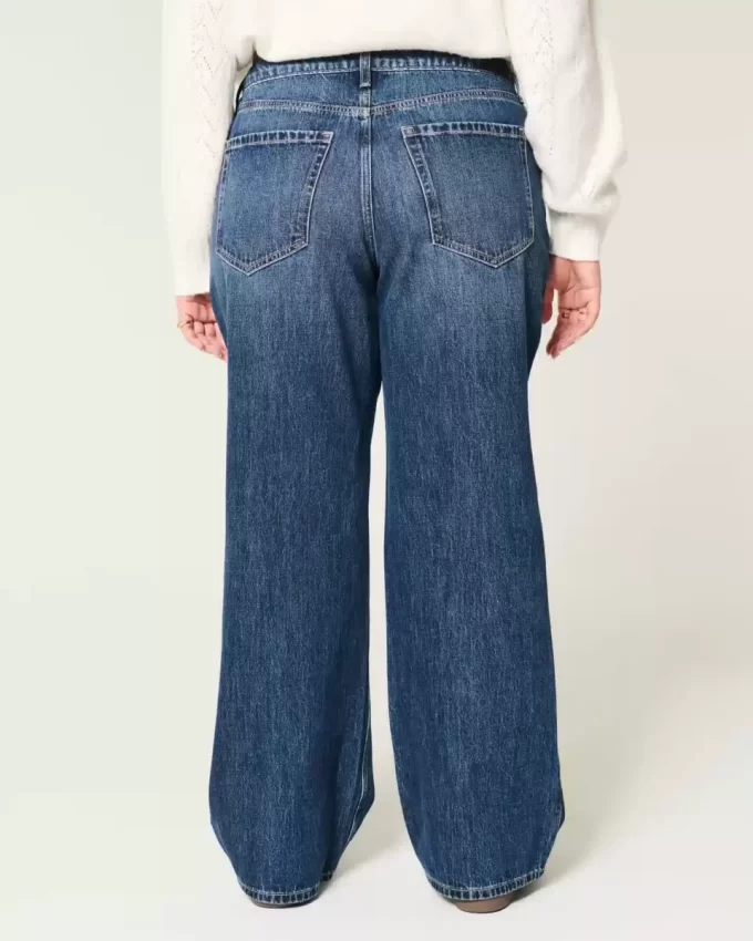 Kurvikkaat Mid-Rise Dark Wash Baggy -farkut Kurvikkaat Mid-Rise Dark Wash Baggy -farkut