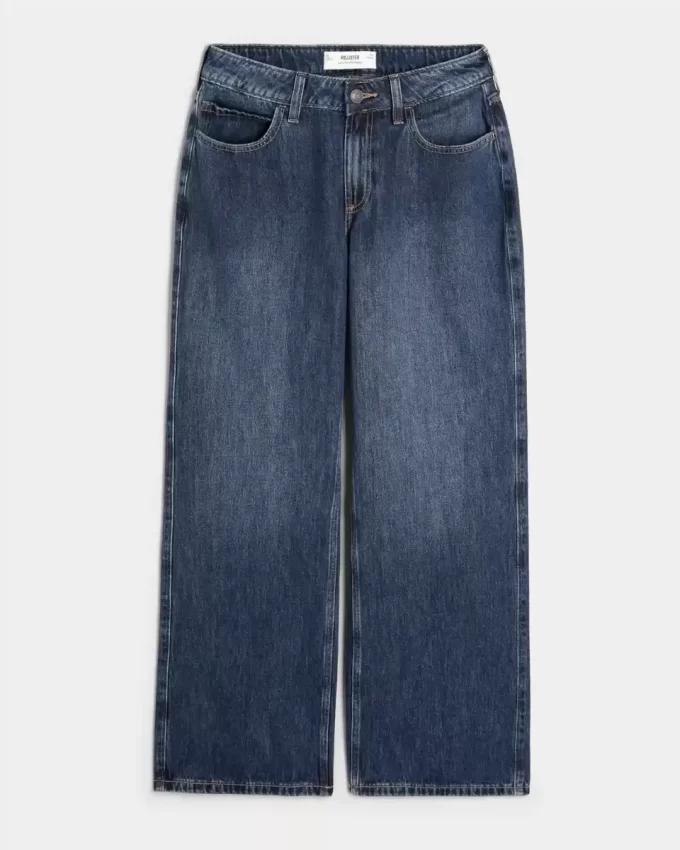 Kurvikkaat Mid-Rise Dark Wash Baggy -farkut Kurvikkaat Mid-Rise Dark Wash Baggy -farkut