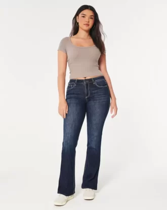 Kurvikkaat Mid-Rise Dark Wash -farkut