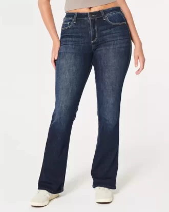 Kurvikkaat Mid-Rise Dark Wash -farkut