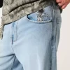Light Wash Astronaut Graphic Super Baggy Farkut