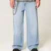 Light Wash Astronaut Graphic Super Baggy Farkut