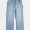 Light Wash Astronaut Graphic Super Baggy Farkut
