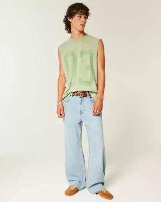 Light Wash Baggy Bootcut farkut