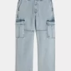 Light Wash Baggy Cargo Farkut Light Wash Baggy Cargo Farkut