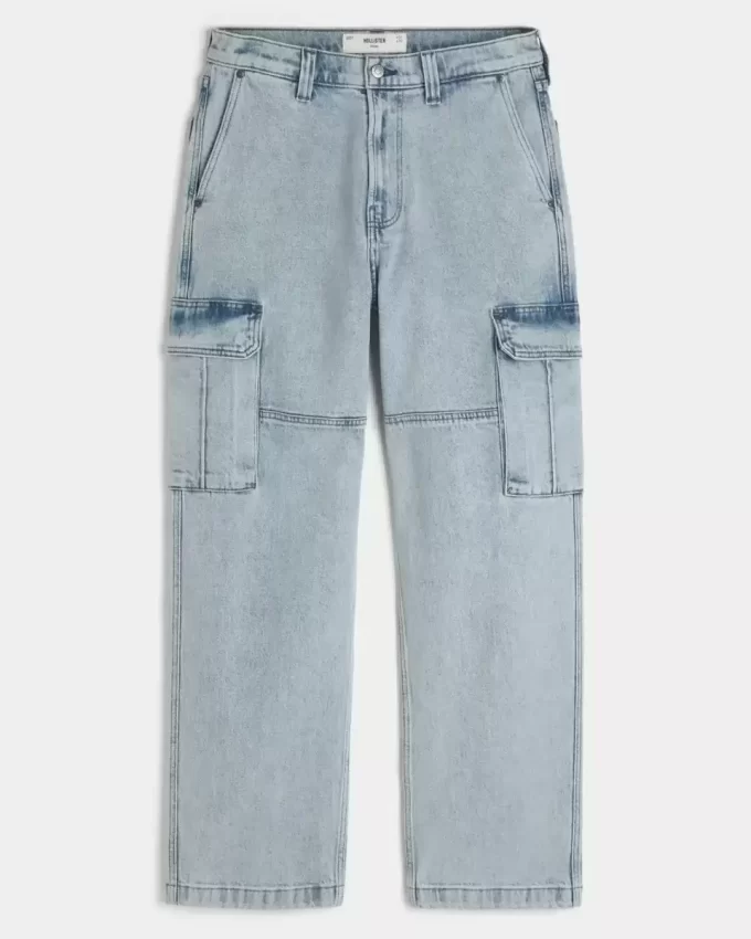 Light Wash Baggy Cargo Farkut Light Wash Baggy Cargo Farkut