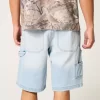Light Wash Baggy Denim Painter Shortsit