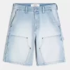 Light Wash Baggy Denim Painter Shortsit