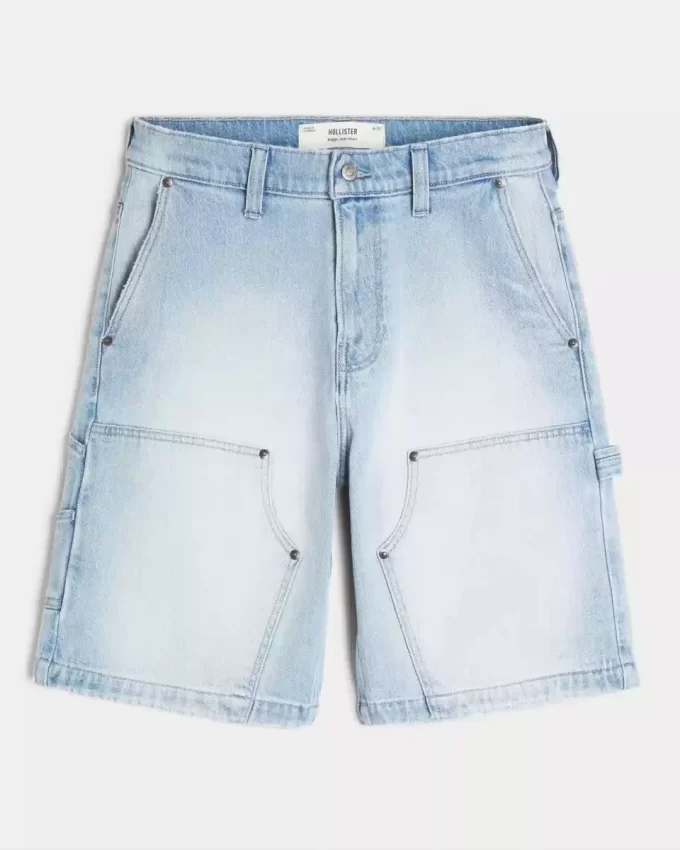Light Wash Baggy Denim Painter Shortsit