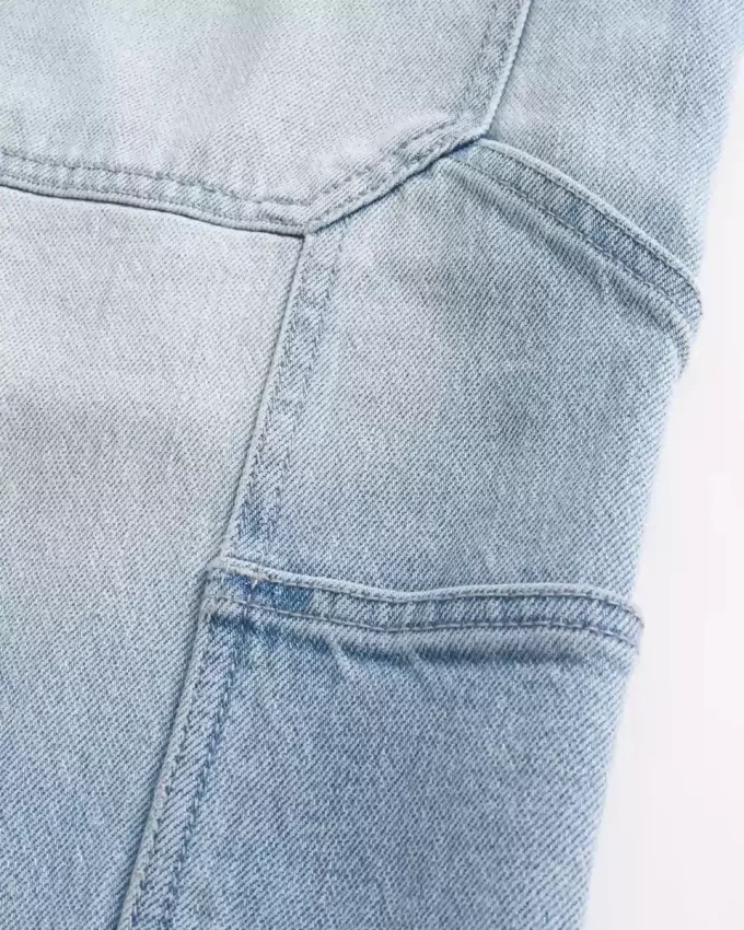 Light Wash Baggy Denim Painter Shortsit