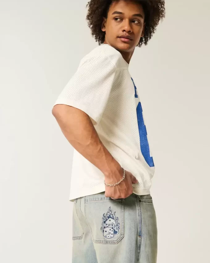 Light Wash Brodeeratut Dice Skater Baggy Farkut Light Wash Brodeeratut Dice Skater Baggy Farkut