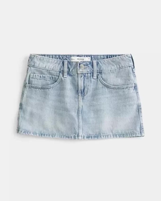 Light Wash Denim Mini Skort Light Wash Denim Mini Skort