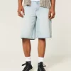 Light Wash Dice Graphic Super Baggy Denim shortsit Light Wash Dice Graphic Super Baggy Denim shortsit