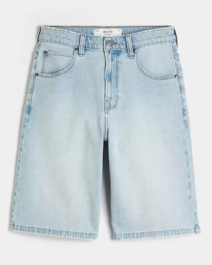 Light Wash Dice Graphic Super Baggy Denim shortsit Light Wash Dice Graphic Super Baggy Denim shortsit