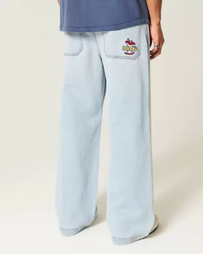 Light Wash New York Graphic Super Baggy Farkut Light Wash New York Graphic Super Baggy Farkut