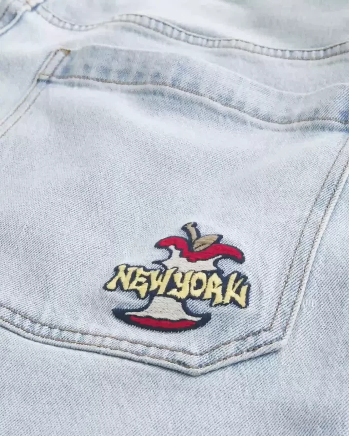 Light Wash New York Graphic Super Baggy Farkut Light Wash New York Graphic Super Baggy Farkut