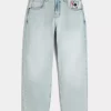 Light Wash pelikorttigrafiikka Skater Baggy Jeans Light Wash pelikorttigrafiikka Skater Baggy Jeans