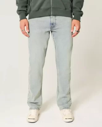 Light Wash Slim Straight Farkut