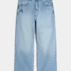 Light Wash Spider Graphic Super Baggy Farkut