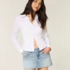Light Wash Studded Denim Mini Skort Light Wash Studded Denim Mini Skort