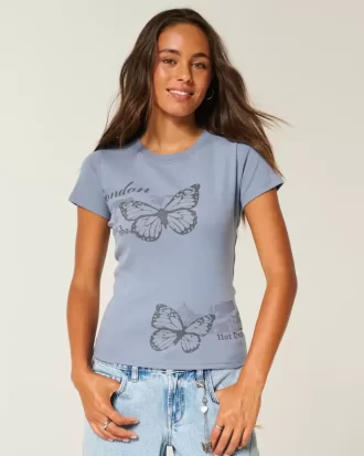 London Butterfly Graphic Baby T-paita