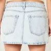 Low Rise Light Wash Denim Mini Skort Low Rise Light Wash Denim Mini Skort