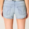 Low-Rise Light Wash Denim Shortie shortsit Low-Rise Light Wash Denim Shortie shortsit
