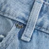 Low-Rise Light Wash Studded Bows Baggy Farkut