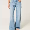 Low-Rise Medium Wash kukkakirjonta Baggy Farkut Low-Rise Medium Wash kukkakirjonta Baggy Farkut