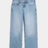 Low-Rise Medium Wash kukkakirjonta Baggy Farkut Low-Rise Medium Wash kukkakirjonta Baggy Farkut