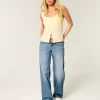 Low-Rise Medium Wash Studded Hearts Baggy Farkut Low-Rise Medium Wash Studded Hearts Baggy Farkut
