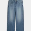Low-Rise Medium Wash Studded Hearts Baggy Farkut Low-Rise Medium Wash Studded Hearts Baggy Farkut