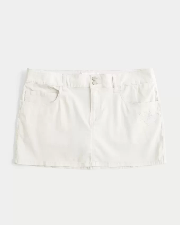 Low Rise Shine Butterfly Twill Mini Skort