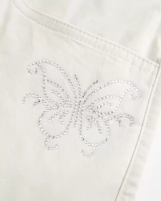Low Rise Shine Butterfly Twill Mini Skort