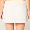 Low Rise White Denim Mini Skort Low Rise White Denim Mini Skort