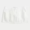 Low Rise White Denim Mini Skort Low Rise White Denim Mini Skort