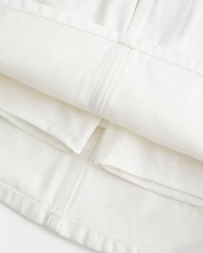 Low Rise White Denim Mini Skort Low Rise White Denim Mini Skort