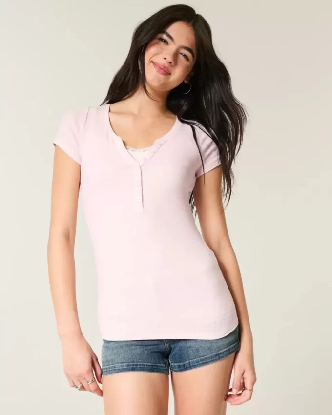 Lyhythihainen Henley Lyhythihainen Henley